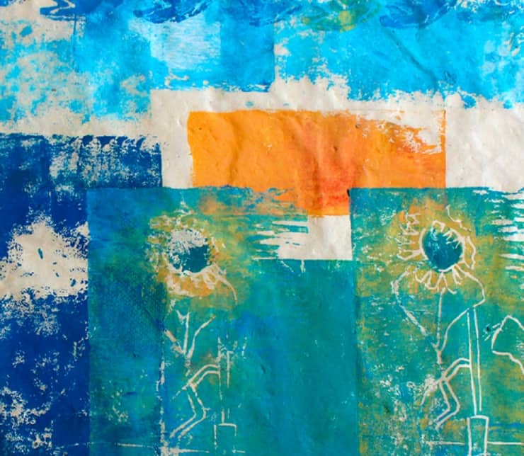 A painting of abstract art